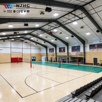 Estructura de Acero Prefabricada para Gimnasio de Baloncesto, Moderna, Impermeable, de Alta Gama, con Vida Útil de 50 Años, Viga de Acero Sólida en Forma de H, Resistente a 200 km/h