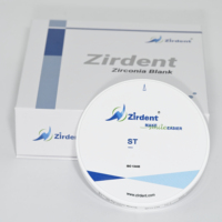 Zirdent 1200MPa Fuerza flexural Alta calidad ST Dientes blancos Implante de corona China Zirconia Material dental