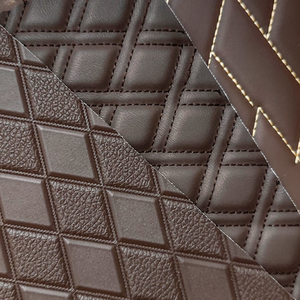 कढ़ाई चमड़े के अनुकूलित कार फर्श चटाई <span class=keywords><strong>quilted</strong></span> pvc सिंथेटिक चमड़े रोल सामग्री - Product Image 2