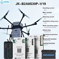 Système de gestion de batterie LiFePO4 intelligent JKBMS Factory 4-24S 24V 100A 200A 300A avec équilibrage actif et équilibreur 2A