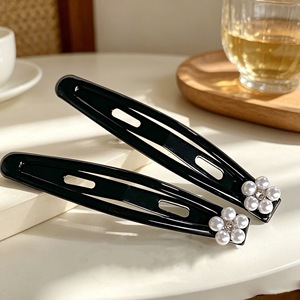 5474 Pinza de Pelo Elegante Estilo Coreano con Perlas y Flores para Mujer, Pinza Delicada para Flequillo, Pinza para Cabello de Bebé, Pinza Pequeña para el Cabello, Versátil - Product Image 4