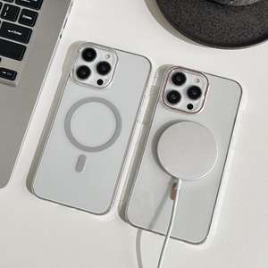 Nouvelle coque de téléphone transparente magnétique transfrontalière pour iPhone 16 Pro Max/ 15 Pro/14, coque rigide en PC haute transparence - Product Image 6