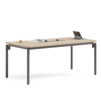 Table de conférence moderne extensible en bois convertible pour le bureau et les réunions d'ordinateur Style panneau