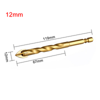 Tête de perçage en carbure de tungstène, acier inoxydable, 6/8/10/12mm, pour le verre