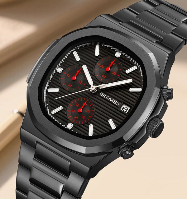 OEM Wholesale Waterproof Men's Wristwatch Stainless Steel Quartz Luminous Function Relojes Watch for Man