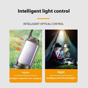 <span class=keywords><strong>Lampe</strong></span> de <span class=keywords><strong>camping</strong></span> LED solaire rechargeable 2W, IP44, Type-C, batterie 400mAh, ampoule à filament chaud, lanterne de tente extérieure à intensité variable avec crochet - Product Image 5