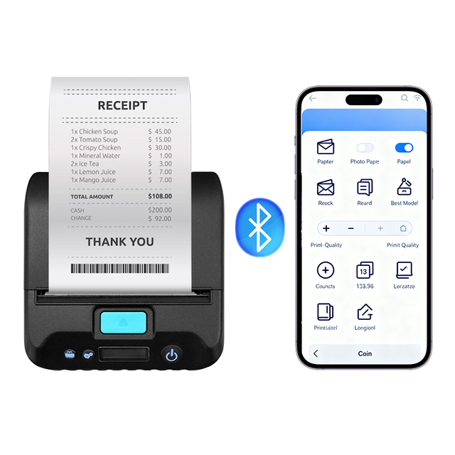 Label Printer High Quality Print 3 Inch USB BT Desktop Thermal Label Printer for Commercial Retail POS Systems HCC-L39BT