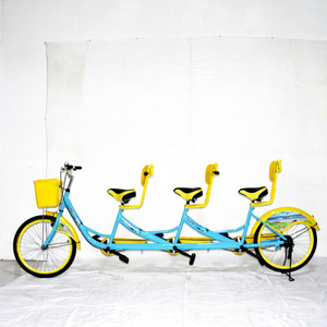 Bicicleta Familiar <span class=keywords><strong>de</strong></span> Tres Personas con Cuadro <span class=keywords><strong>de</strong></span> Acero <span class=keywords><strong>de</strong></span> Alto Carbono <span class=keywords><strong>de</strong></span> 24 Pulgadas, Frenos V, Asiento <span class=keywords><strong>de</strong></span> Cuero y Cuadro sin Colín para Alquiler en Atracciones Turísticas - Product Image 3