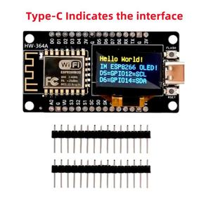 บอร์ดพัฒนา ESP8266 พร้อมชิป CH340G หน้าจอ OLED ขนาด 0.96 นิ้ว รองรับ NodeMCU พอร์ตเชื่อมต่อ USB Type-C โมดูล Wifi - Product Image 3