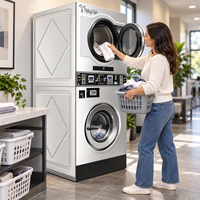 Lave-linge et sèche-linge superposés professionnels pour hôtels, appartements et laveries automatiques