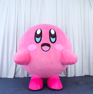 Encantador disfraz de Mascota Pokemoned Animal Snorlax para adultos Cosplay divertido inflable Rosa redondo Kirby mascota disfraz 2M - Product Image 1