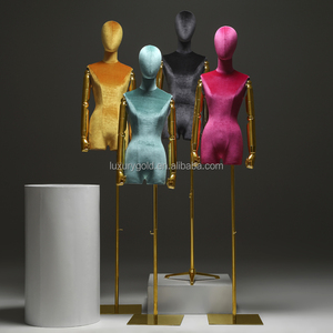 Haute qualité dames Femme Magasin femme Mannequin affichage velours demi-corps femme Mannequin pour les femmes - Product Image 6