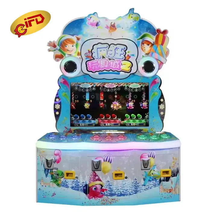 IFD Popular Arcade Coin Operated Game Crazy Toy City 2 Redemption Ticket Game Machine 3 Players For Game Zone