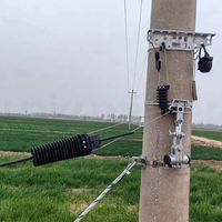 Kit d'accessoires de télécommunications pour câble à fibre optique FTTH en plastique et aluminium : Serre-câble de tension, Embout de terminaison de type cale, Fixation d'ancrage pour poteau aérien