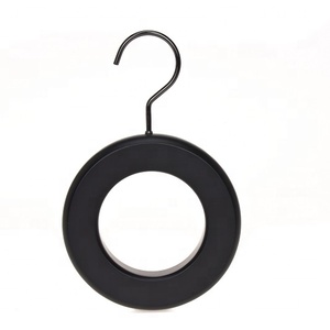 <span class=keywords><strong>Pratique</strong></span> bois de hêtre acrylique Mini cintres excellente qualité rond salon écharpe organisateur gain de place étage unique - Product Image 2