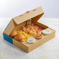 Boîte à collation en carton personnalisée, jetable, écologique et portable pour la restauration rapide, idéale pour poulet frit, burgers et frites