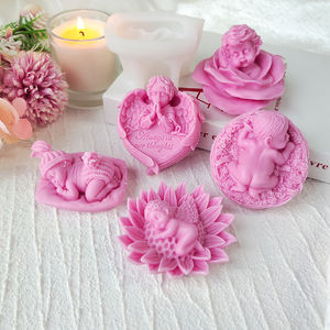 <span class=keywords><strong>Molde</strong></span> de Silicona 3D de Ángel para Velas de Aromaterapia Jabón Lindo de Bebé Moldes DIY para <span class=keywords><strong>Fondant</strong></span> y Chocolate - Product Image 4