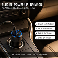 Chargeur de voiture double USB-C PD 60W à charge rapide, allume-cigare en alliage d'aluminium, répartiteur 30W QC3.0 pour téléphone et tablette 12-24V OEM