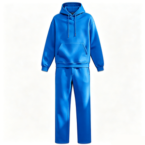Men's Oversized 100% Cotton <b>Thick</b> <b>Fleece</b> Hoodie | Solid Lined Warm Pullover 3D Embroidery Eco-Friendly Plus Size Winter Comfort - Product Image 2