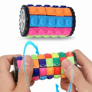 S3748跨界儿童益智魔塔玉米圆柱形旋转创意智力减压玩具