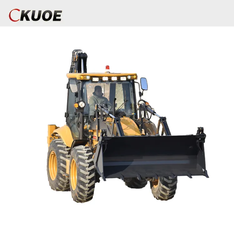 Hot Selling 2.5 Ton Capacity 4x4 Wheel Tractor Excavator Digger Earth Moving Machine Backhoe Loader for Sale