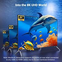 Cable UGREEN CM565 USB-C a HDMI 2.1, 8K 60Hz, 4K 240Hz, 48Gbps, HDR, HDCP2.3, Thunderbolt 3/4, Trenzado de Nailon, Gris, 3.3/6.6/10 Pies
