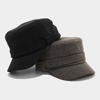 Casquette Gavroche Rayée Vintage à Visière Plate Style Cadet pour Hommes et Femmes