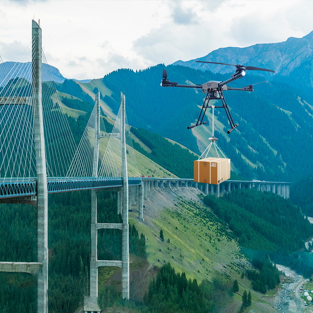 2024 Sky Tech Delivery Drone with Large Load Capacity Long Battery Life Latest Carbon Fiber Frame Design