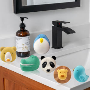 개인 라벨 6PCS 목욕 폭탄 세트 선물 상자 동물 모양 공룡 목욕 폭탄 - Product Image 1
