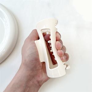 Premio grandi artigli per capelli rettangolari molli clip in Silicone infrangibile accessorio in gomma flessibile piegabile grandi mollette per capelli - Product Image 5