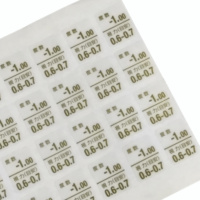 Impression d'étiquettes électrostatiques autocollant pas d'étiquette adhésive étanche pour lunettes