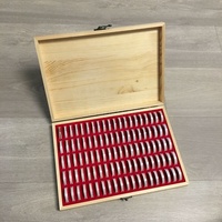 Boîte en bois personnalisée de stockage d'emballage cadeau de collection de pièces commémoratives