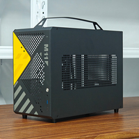 Boîtier d'ordinateur de jeu ATX de taille moyenne avec ventilateur, en métal et plastique, personnalisable, format ATX, alimentation PSU