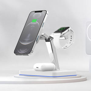 Estación de <span class=keywords><strong>carga</strong></span> inalámbrica magnética de <span class=keywords><strong>carga</strong></span> rápida de escritorio de 15W 3 en 1 soporte de cargador inalámbrico para iPhone para iWatch para <span class=keywords><strong>Airpods</strong></span> <span class=keywords><strong>pro</strong></span> - Product Image 5