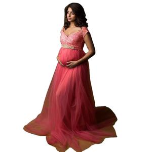 Vestido de maternidad sexy para sesiones de <span class=keywords><strong>fotos</strong></span> lindos vestidos de mujeres embarazadas accesorios de fotografía vestido de embarazo de gasa - Product Image 1