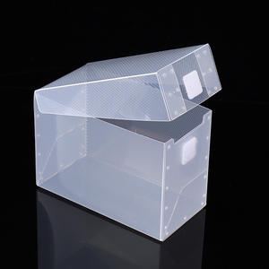 Boîte en plastique transparente personnalisée boîte cadeau PVC automatique à fond crochet boîte d'emballage RPET dégradable - Product Image 4