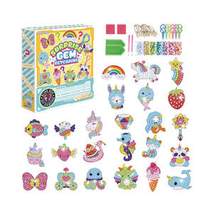 Caja Sorpresa con 24 Pegatinas de Mosaico, Kit de Manualidades Creativas con Pintura de Diamantes 5D, Llavero de Cristal para Niñas - Product Image 1