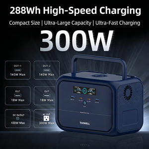Générateur solaire portable 300W, batterie d'urgence LiFePO4 288Wh, station d'alimentation portable 110V/220V AC pour la maison - Product Image 6