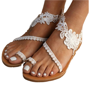 Sandalias de Playa Ohsisa para Mujer, Talla Grande 35-43, Diseño Abierto, Color Liso, para Verano - Product Image 1