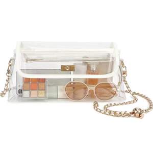 Custom Logo <b>Clear</b> Transparent PVC Crossbody <b>Bag</b> Stadium Approved Women's - Product Image 4