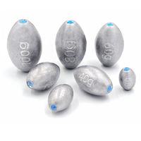 Plombs de pêche en forme d'olive, doublés de silicone, 10-100g, poids en plomb, conception anti-emmêlement pour la pêche sensible