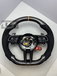 Volant en fibre de carbone authentique pour <span class=keywords><strong>Porsche</strong></span> 911 996 Cayenne 958 718 Boxster 918 Cayman Macans Panamera Taycan <span class=keywords><strong>GT3</strong></span> <span class=keywords><strong>RS</strong></span> 970 - Product Image 3