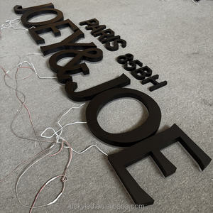Letrero de tienda de letras 3D negro mate personalizado, letrero retroiluminado para edificios, letreros de canal de negocios, logotipo, letrero <span class=keywords><strong>LED</strong></span> para escaparate al aire libre - Product Image 6