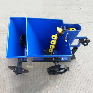 Semoir à pommes de terre bleu à 2 rangs avec boîte de vitesses et conception à utilisation facile - Product Image 1