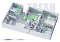 Système de ventilation d'air frais à flux unidirectionnel E-VIPO Basement, unité de ventilation unidirectionnelle, système de ventilation à économie d'énergie ECO