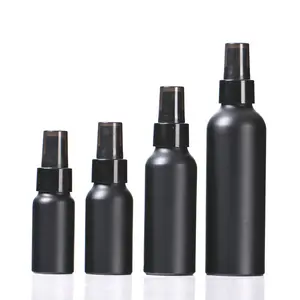 30/50/100/150ml black pump spray aluminum cosmetic dispenser black mist spray bottle spot