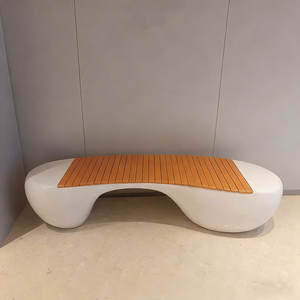 Chaise de jardin/planteur B30 en fibre de verre, style mid-century, écologique, décoration artistique, esthétique, durable, mobilier commercial - Product Image 6