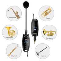 Émetteur sans fil pour instrument de musique U18 UHF, microphone omnidirectionnel à condensateur haute sensibilité pour saxophone