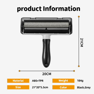 Factory Modern Detachable Grooming Tool Small Dogs <b>Pet</b> Roller <b>Brush</b> Hair Removal Mitts Made Durable Plastic Stainless Steel - Product Image 4