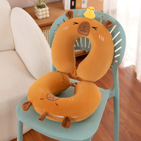 HY198 peluche Capybara eau cochon d'inde jouets en peluche mignon cou oreiller confortable oreiller de voyage